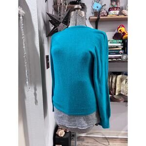 Rafaella Petites Teal Lambswool Angora Sweater | Soft Knit | P